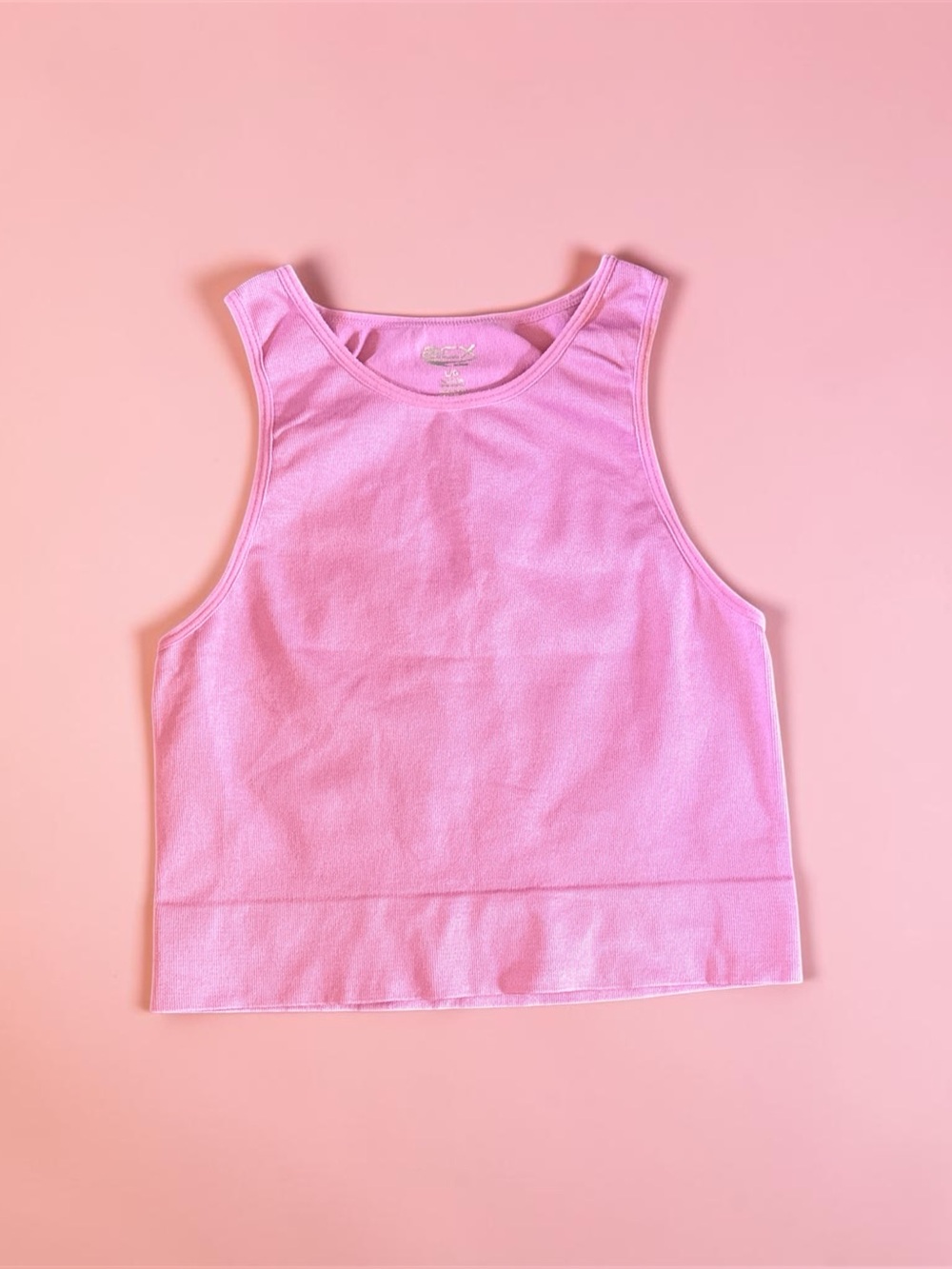Girls' Sleeveless Pink Tank Top - Soft Cotton Blend